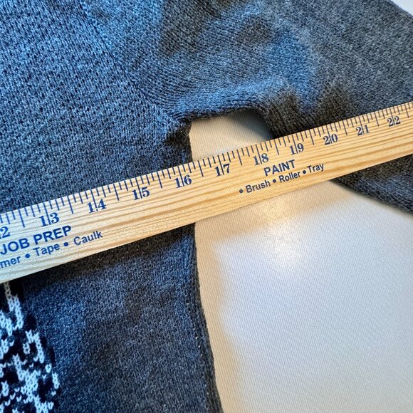 Hot Shot Mini Sweater Dress Tunic Medium Gray Whimsical Owl Graphic - Picture 5 of 8